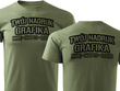 Khaki męska koszulka T-shirt z własnym nadrukiem 