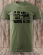 Myśliwska koszulka bawełniana T-shirt khaki nadruk - JA NIE CHRAPIĘ TYLKO WABIĘ DZIKI