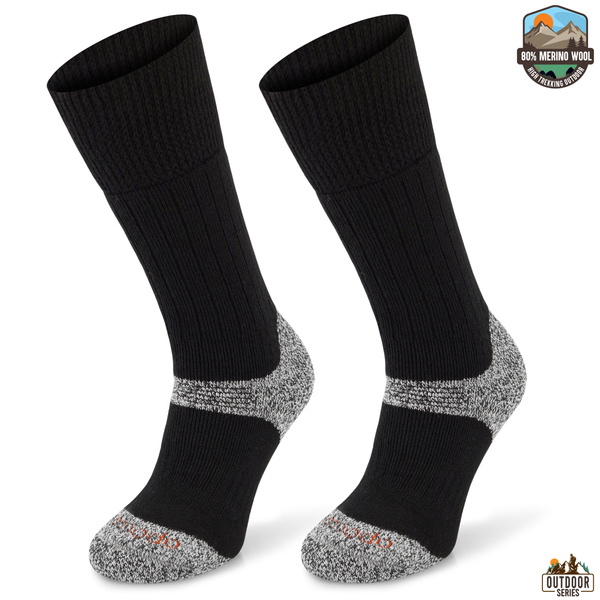 Grube zimowe skarpety trekkingowe TRE9 - czarne