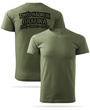 Khaki męska koszulka T-shirt z własnym nadrukiem 
