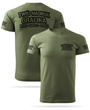 Khaki męska koszulka T-shirt z własnym nadrukiem 
