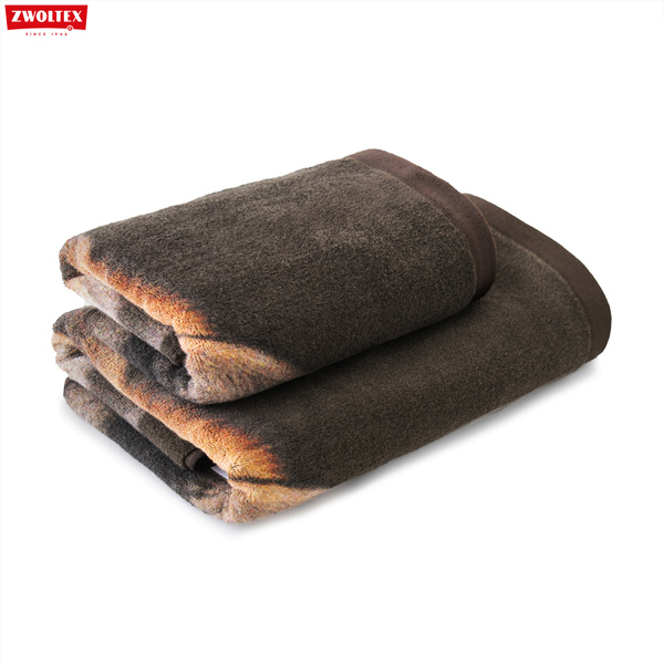 Komplet myśliwskich ręczników bawełnianych Zwoltex - Lis - 50x100cm + 70x140cm