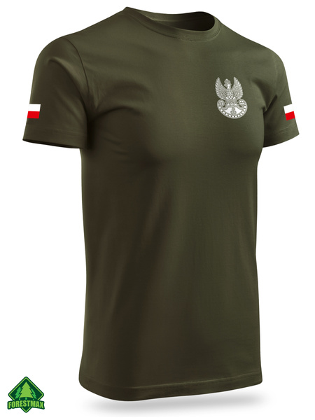 Wojskowa koszulka z Orłem WOT i flagami Polski