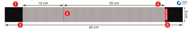 Autorzep – uchwyt na rzep do bagażnika, 60 cm, szary
