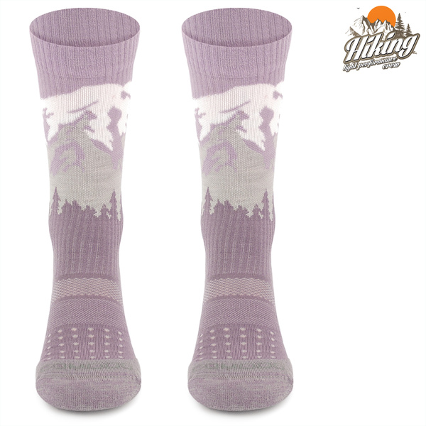 Skarpety trekkingowe TRE19 - fioletowe góry