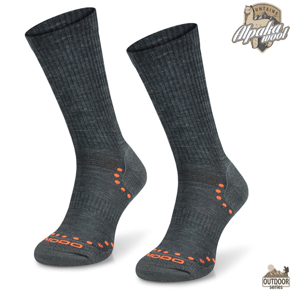 Zestaw skarpet trekkingowych STAL - 50% merino i alpaki - ciemo-szare / 2PAK