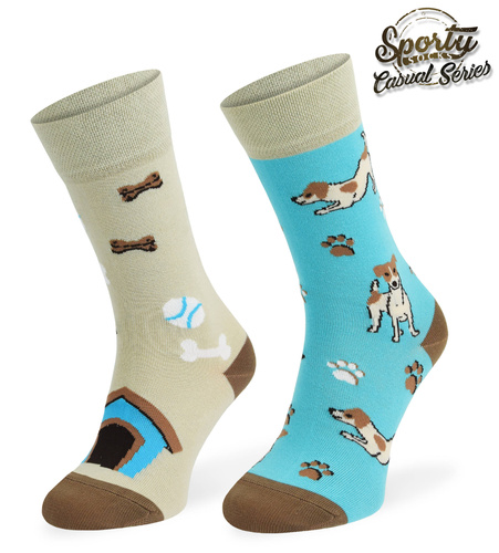 Zestaw kolorowych skarpetek bawełnianych - JACK RUSSEL / 3PAK