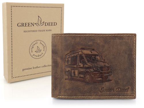 Elegancki portfel skórzany męski z ochroną RFID - AMBULANS