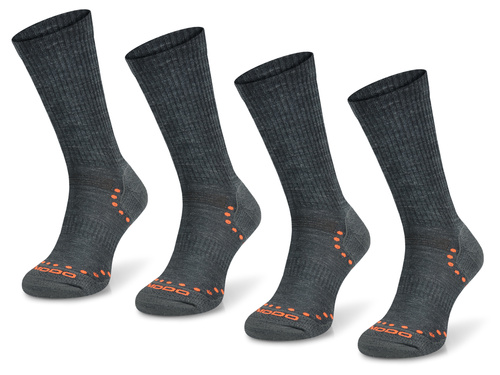 Zestaw skarpet trekkingowych STAL - 50% merino i alpaki - ciemo-szare / 2PAK