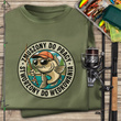Wędkarska koszulka bawełniana T-shirt z dużym nadrukiem ZMUSZONY DO PRACY
