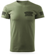 Khaki męska koszulka T-shirt z własnym nadrukiem 