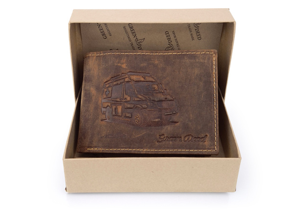 Elegancki portfel skórzany męski z ochroną RFID - AMBULANS