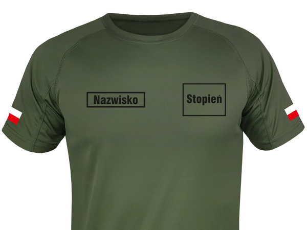 Koszulka wojskowa WOT ze stopniem i nazwiskiem