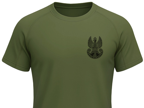 Wojskowa koszulka termoaktywna z Orłem WOT kolor khaki