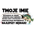 Nadruk umieszczony na koszulce - TWOJE IMIĘ FM / DTF / I007