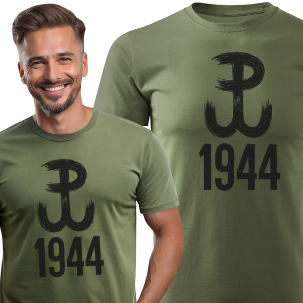 Koszulka patriotyczna T-shirt khaki - POLSKA WALCZĄCA 1944