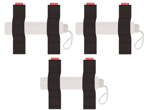Zestaw 3 kompletów autorzepów czarnych 20cm
