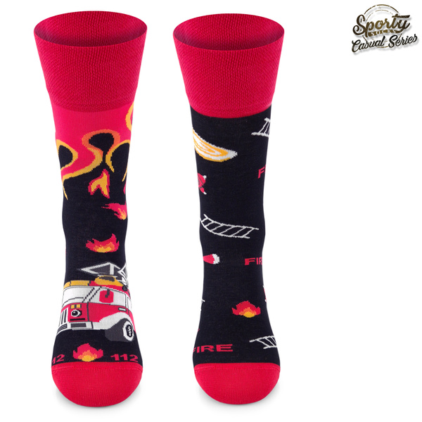 Zestaw kolorowych skarpetek SM1 2PAK - Straż