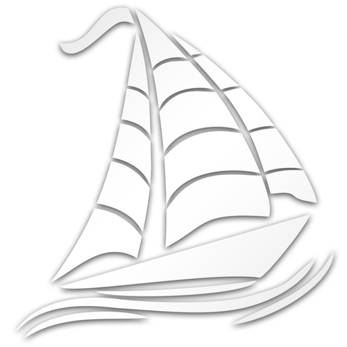 ŻAGLÓWKA odblaskowa naklejka - srebrna