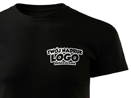 Czarna męska koszulka T-shirt z własnym nadrukiem