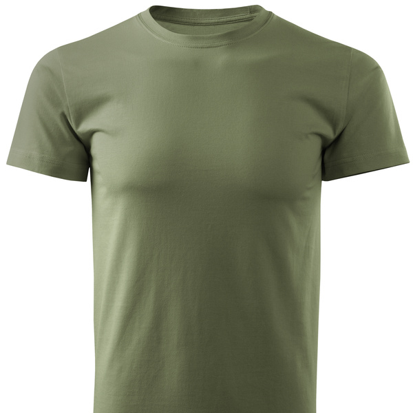 Męska koszulka bawełniana T-shirt - khaki roz. XXL