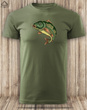 Wędkarska koszulka bawełniana T-shirt z dużym nadrukiem KARP