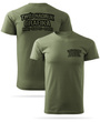 Khaki męska koszulka T-shirt z własnym nadrukiem 