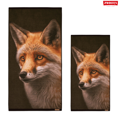 Komplet myśliwskich ręczników bawełnianych Zwoltex - Lis - 50x100cm + 70x140cm