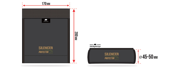 Pokrowiec neoprenowy na tłumik SILENCER PROTECTOR - SP17 (170mm)