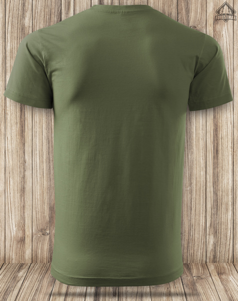 Wędkarska koszulka bawełniana T-shirt z dużym nadrukiem SZCZUPAK