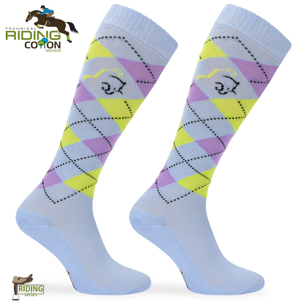 Podkolanówki jeździeckie SPDJ – w romby