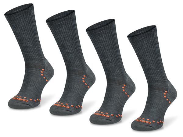 Zestaw skarpet trekkingowych STAL - 50% merino i alpaki - ciemo-szare / 2PAK