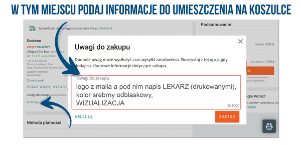 Damska bawełniana koszulka T-shirt z własnym nadrukiem - kolor biały