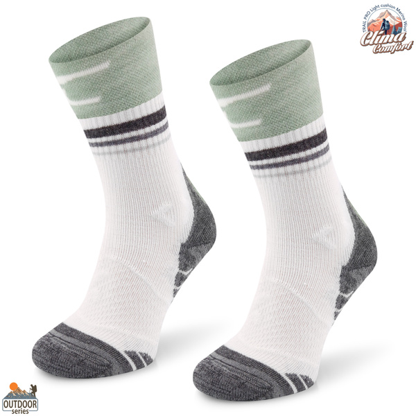 Skarpety trekkingowe TRE28 ClimaComfort TRAIL PRO - zielono/białe