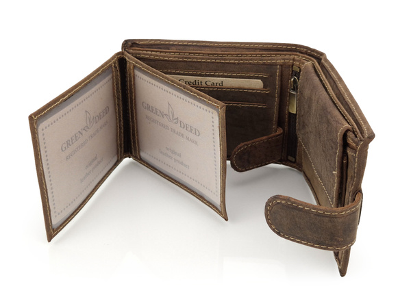 Elegancki portfel skórzany męski z ochroną RFID - SZCZUPAK