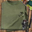Wędkarska koszulka bawełniana T-shirt z nadrukiem OKONIA