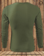 Zestaw 3 sztuk bawełnianych koszulek z długim rękawem - kolor khaki