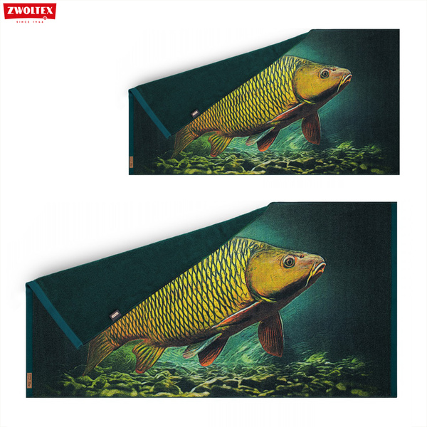 Komplet wędkarskich ręczników bawełnianych Zwoltex - Karp - 50x100cm + 70x140cm