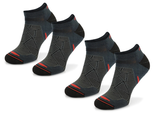 Zestaw krótkich skarpet trekkingowych TREUL01 - 70% merino - grafitowe / 2 PAK