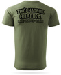 Khaki męska koszulka T-shirt z własnym nadrukiem 