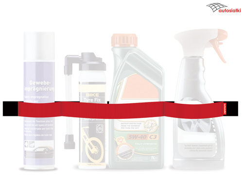 Autorzep – uchwyt na rzep do bagażnika, 80 cm, czerwony