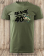 Wędkarska koszulka bawełniana T-shirt z dużym nadrukiem STWORZONY DO WĘDKOWANIA