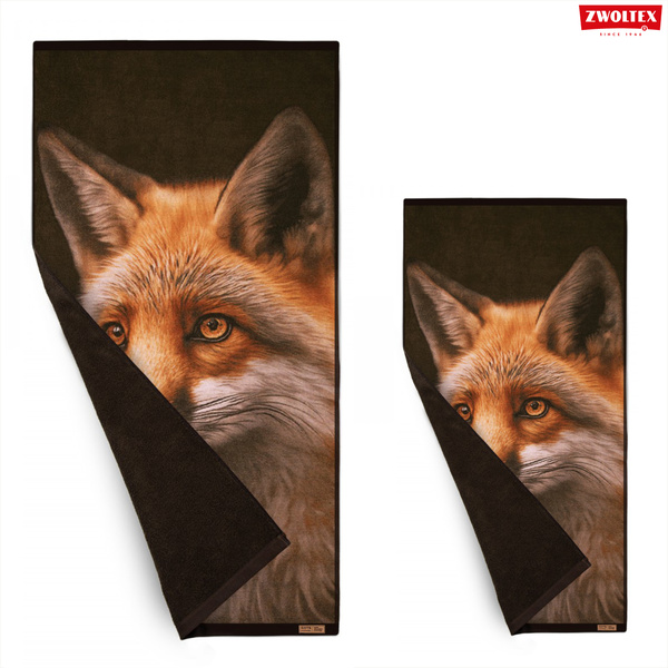 Komplet myśliwskich ręczników bawełnianych Zwoltex - Lis - 50x100cm + 70x140cm
