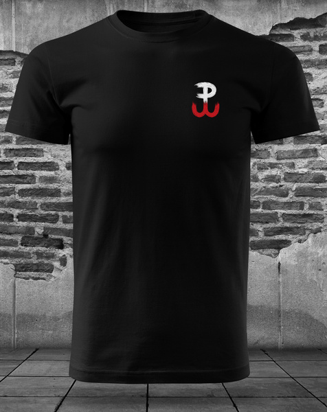 Koszulka patriotyczna T-shirt czarny - POLSKA WALCZĄCA 