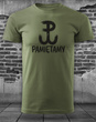 Koszulka patriotyczna T-shirt khaki - POLSKA WALCZĄCA - PAMIĘTAMY