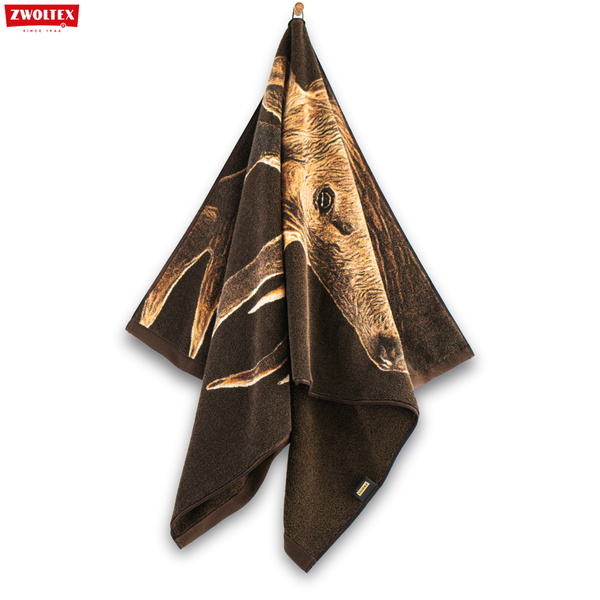 Myśliwski ręcznik bawełniany firmy Zwoltex - wzór Jeleń - 50x100cm