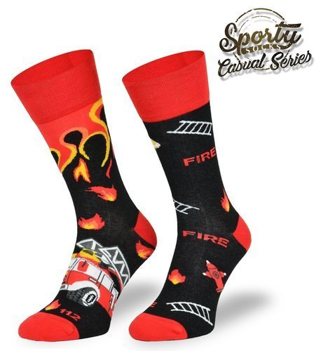 Zestaw kolorowych skarpetek bawełnianych - STRAŻ / 3PAK