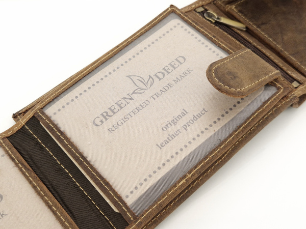 Elegancki portfel skórzany męski - WILK