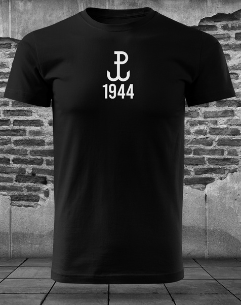 Koszulka patriotyczna T-shirt czarny - POLSKA WALCZĄCA 1944