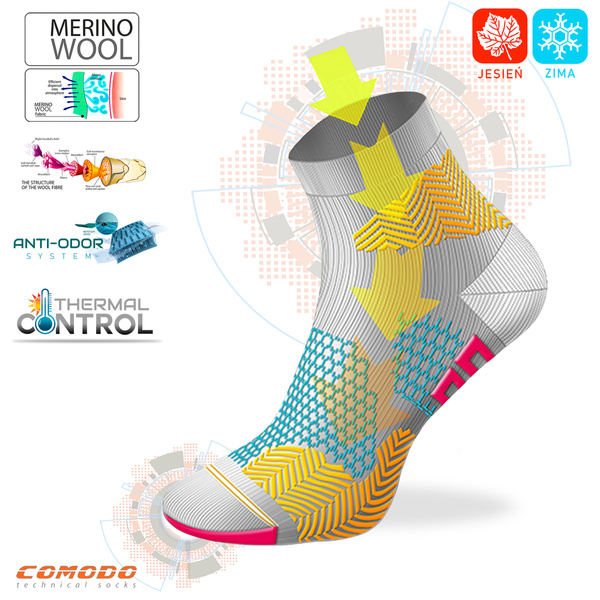 Skarpety trekkingowe TRE19 - fioletowe góry